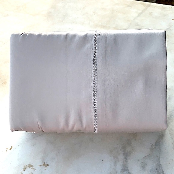 RALPH LAUREN VINTAGE SILVER SATEEN KING FLAT SHEET - Picture 2 of 5